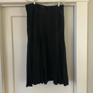 Mesh pleated sheer skirt